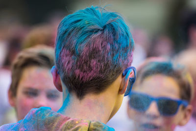 Rear view of man wearing sunglasses