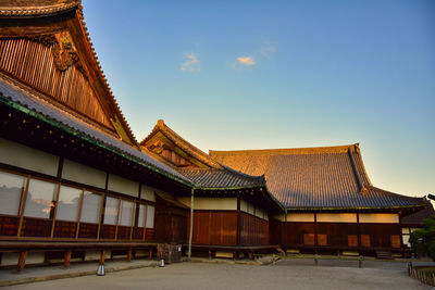 View of temple building against sky