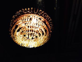 Illuminated lights at night