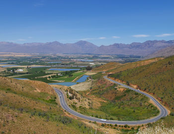 National highway in south africa route cape town towards worcester