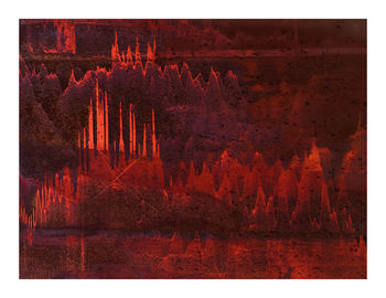 Red light painting on wall