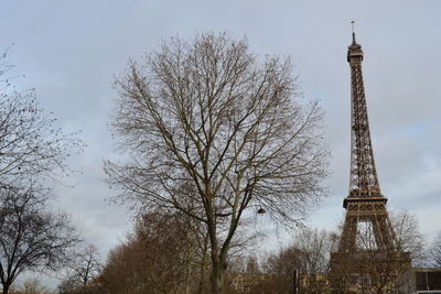 Low angle view of eiffel tower