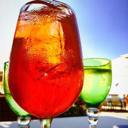 Close-up of drink on table