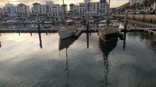 Boats in marina