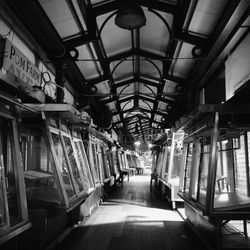 Empty illuminated tunnel