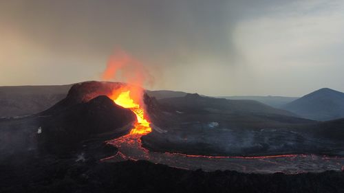 Volcanic eruption in iceland 