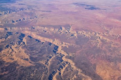 Aerial view of arid landscape