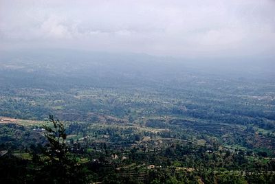 High angle view of landscape against sky