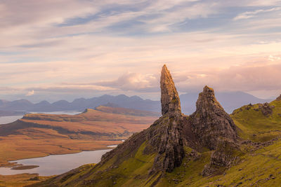 Old man of storr at sunset