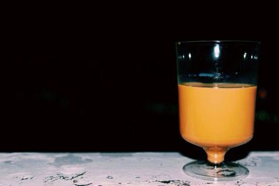 Close-up of beer in glass