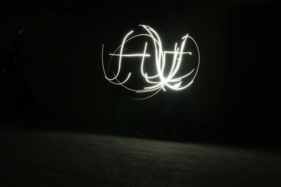 View of illuminated lights at night