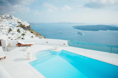 Aerial view of swimming pool