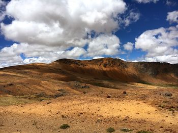 Scenic view of desert against sky