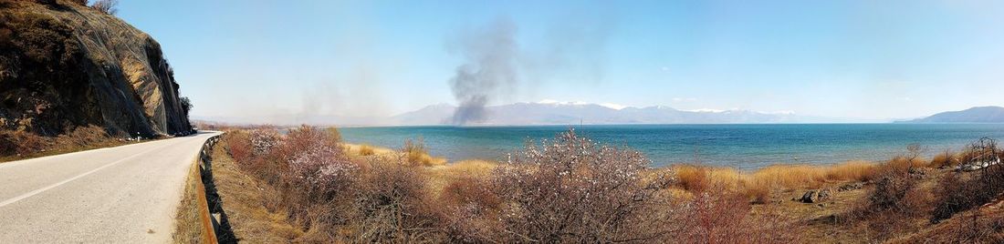 Panoramic view of sea against sky