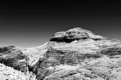 Low angle view of mountain range