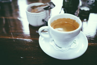 Close-up of coffee cup