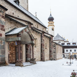 View of historic building during winter