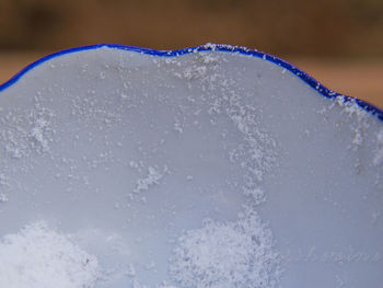 Close-up of water drops on glass