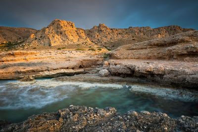 Coastal landscape near goudouras village in southern crete.
