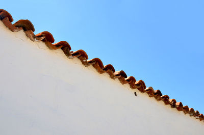High section of wall against clear sky