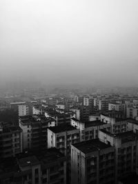 Cityscape against clear sky