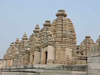Low angle view of temple against clear sky