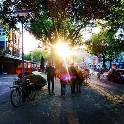 People walking on street