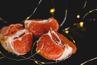 Close-up of fruits on table