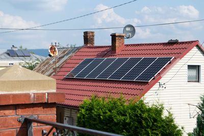 Historic farm house with modern solar panels