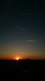 Silhouette of landscape at sunset