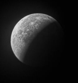 Close-up of moon against clear sky at night