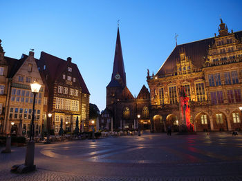 Bremen city at night