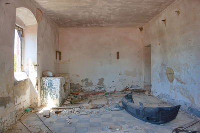 Interior of abandoned house