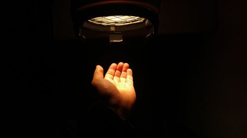 Low angle view of illuminated lights