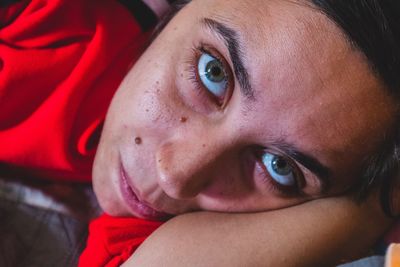 Close-up portrait of teenage girl