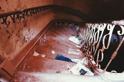 Close-up of abandoned building