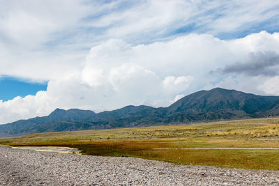 Watering system against mountains