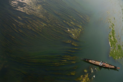 High angle view of lake