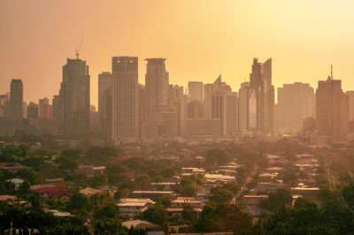 Urban skyline during quarantine