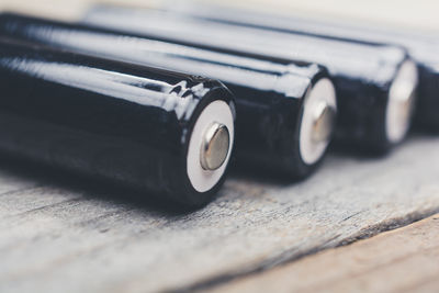 Close-up of vintage car on table