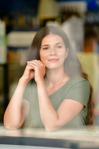 Portrait of smiling young woman