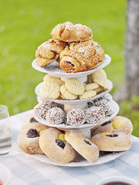 Various sweets on stand