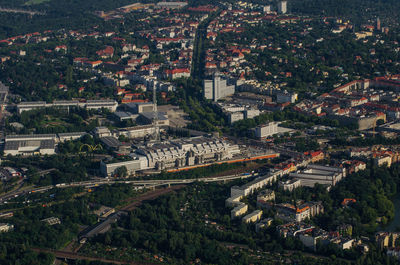 High angle view of cityscape