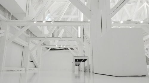 Interior of modern white building