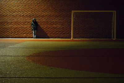 Shadow of man on wall