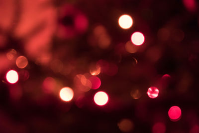 Defocused image of illuminated christmas lights