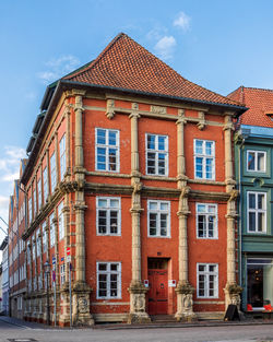 Beautiful and elegant old buildings in lüneburg