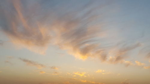 Low angle view of sky at sunset