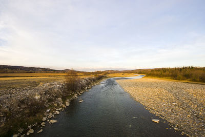 River landscape and view, daylight and outdoor, nature background in georgia