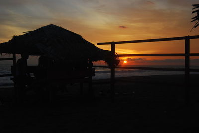 Scenic view of sunset over sea